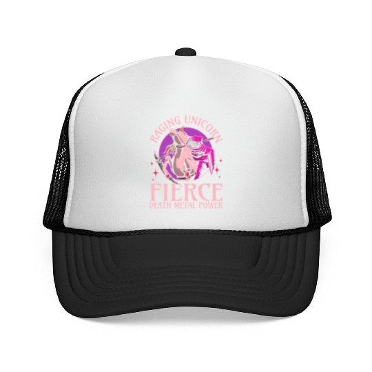 Goth Rock Satan Unicorn Festivals Death Metal Trucker Caps
