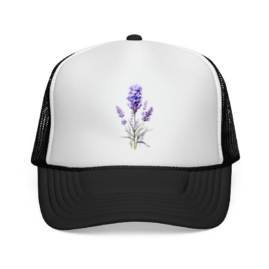 Lavender Flower Trucker Caps