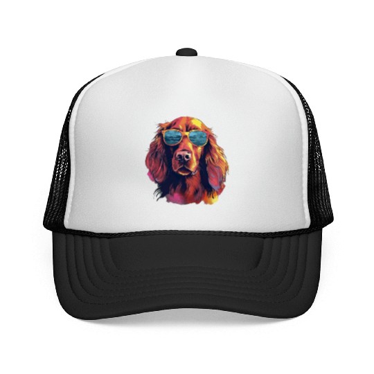 Irish Red Setter Dog Dog Breed for a Irish Red Trucker Caps