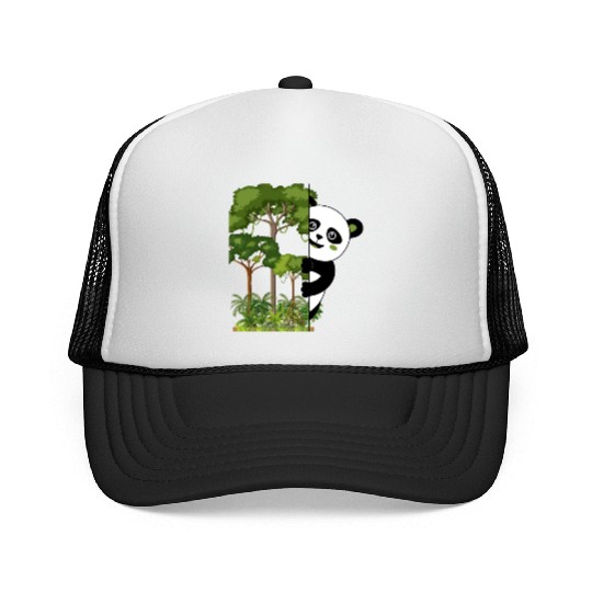 panda bear in the forest Trucker Caps