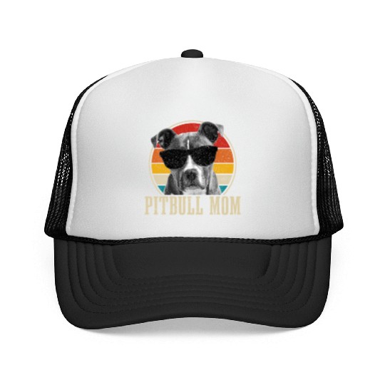 Pitbull Mom Pitbull Dog Mom Trucker Caps