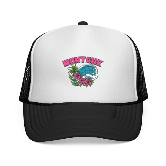Montauk New York Summer Nyc Tropical Montaukett Trucker Caps