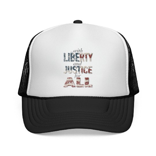 Liberty and Justice design Trucker Caps
