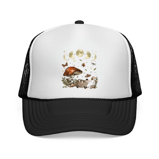 Possum Opossum Lover Owner Cottagecore Goblincore Trucker Caps