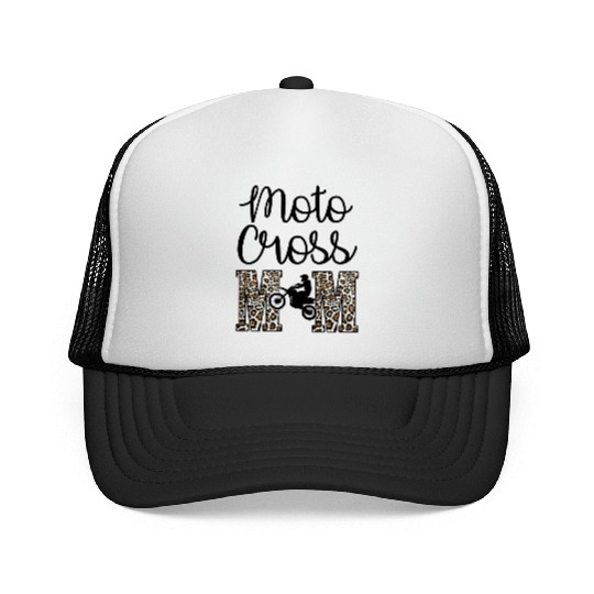 Moto X Motocross Mama Mom Racing Dirtbike Race Day Trucker Caps