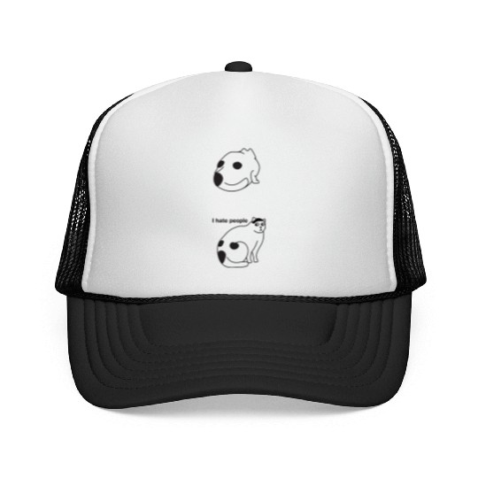 I Hate People Cat Trucker Caps