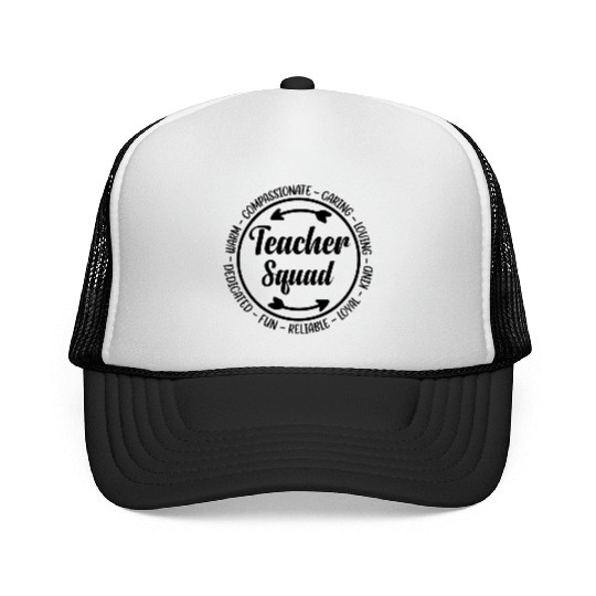 Teacher Squad Team Kindergarten Squad Teacher Back Trucker Caps