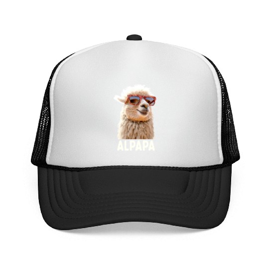 Alpaca Papa Alpapa Lama Dad Alpaca Fathers Day Trucker Caps