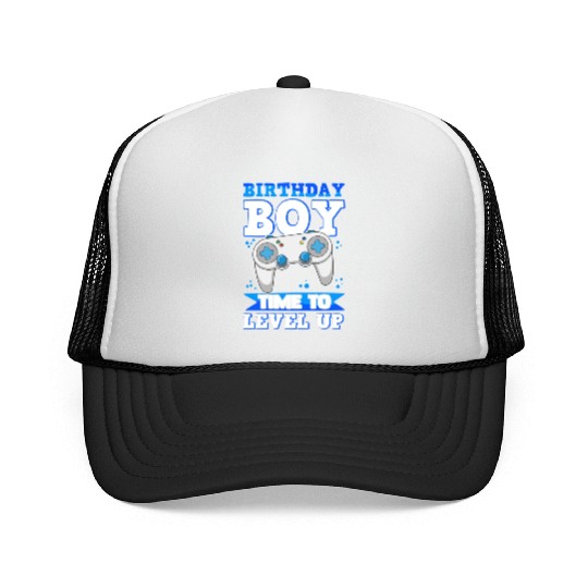 Gaming Gamer Video Games Birthday Boy Trucker Caps