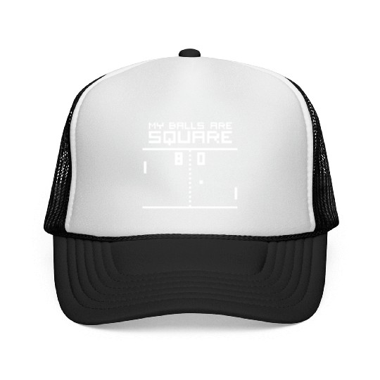 My Balls Are Square Retro Computer Geek Trucker Caps