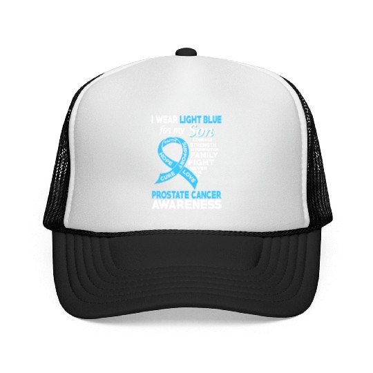 I Wear Light Blue For My Son Prostate Cancer Trucker Caps