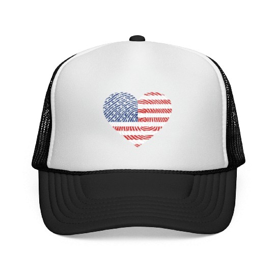 4th Of July I Love America Trucker Caps