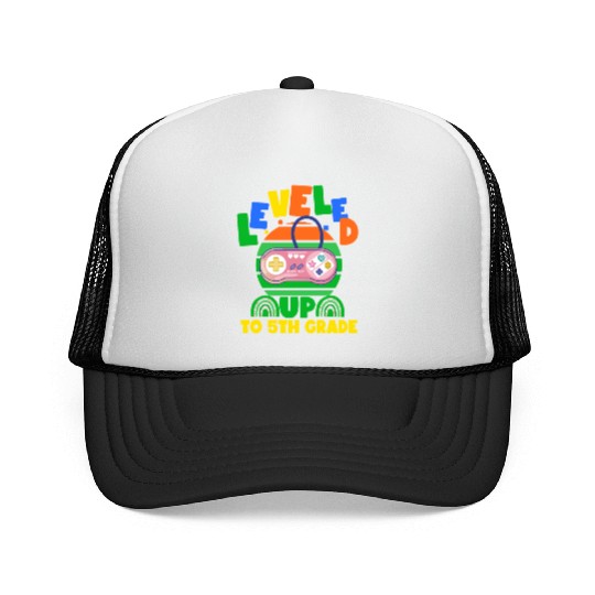 Level up to 5th grade, back to school Trucker Caps
