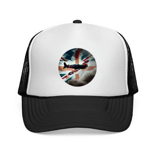 Spitfire Airplane Fighter Plane England UK Trucker Caps