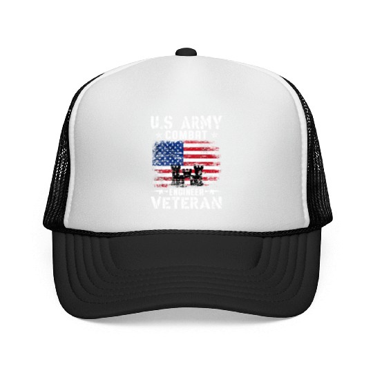 US Army Combat Engineer Veteran Trucker Caps