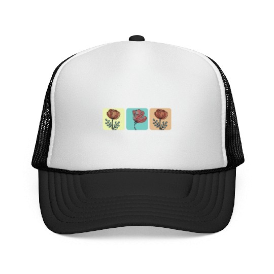 Tulips flower rose Trucker Caps