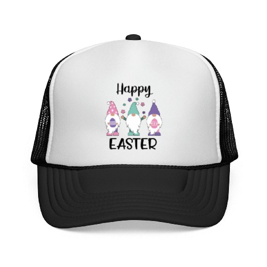 Happy Easter 2020 Gnome Egg Hunt Trucker Caps