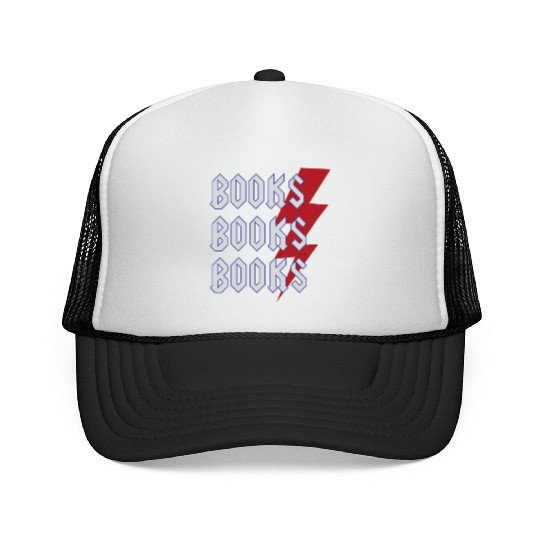 Reading Teacher Cool Books Thunderbolt Men Women Trucker Caps