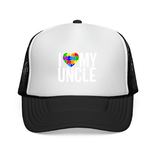I Love my Uncle Trucker Caps