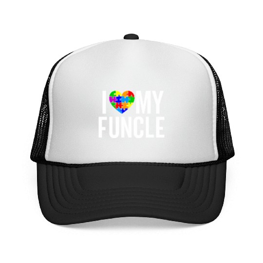 I Love My Funcle Trucker Caps