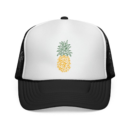 Pi Day Pineapple Math Teacher 3 14 Symbol Pi Geek Trucker Caps