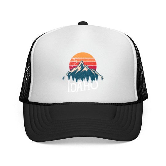 Idaho Id Moains Outdoor Wildness Trucker Caps