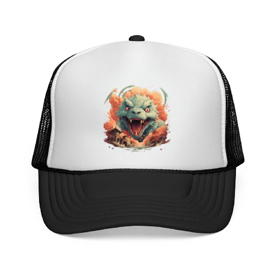 Kaiju: Cityscape Destructor Trucker Caps