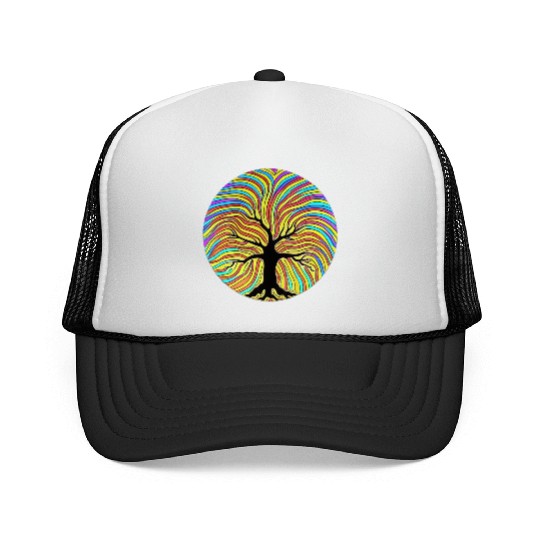 Tree: detailed, relaxing, & positive Trucker Caps