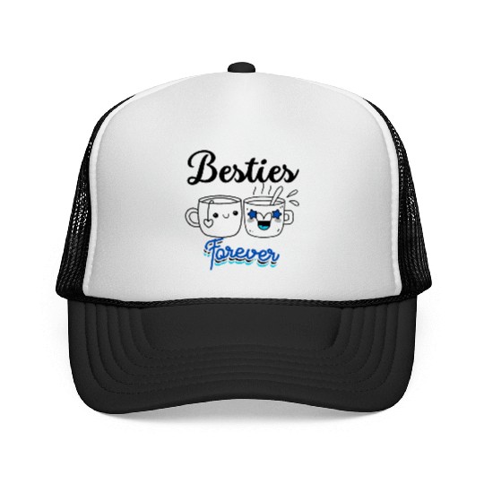 Besties , Friendship Day Gift, Tea Lover Friends Trucker Caps