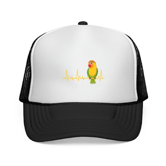 Lovebird Heart Beat Love Birds Bird lover Trucker Caps