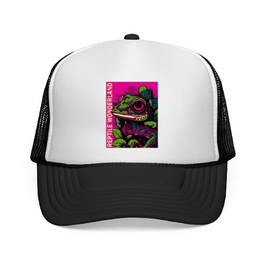 Psychedelic Reptile Wonderland Retro Designs 9 Trucker Caps