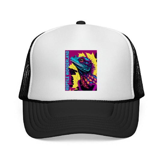 Psychedelic Reptile Wonderland Retro Designs 6 Trucker Caps