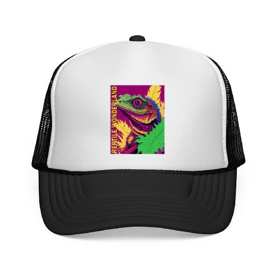 Psychedelic Reptile Wonderland Retro Designs 5 Trucker Caps