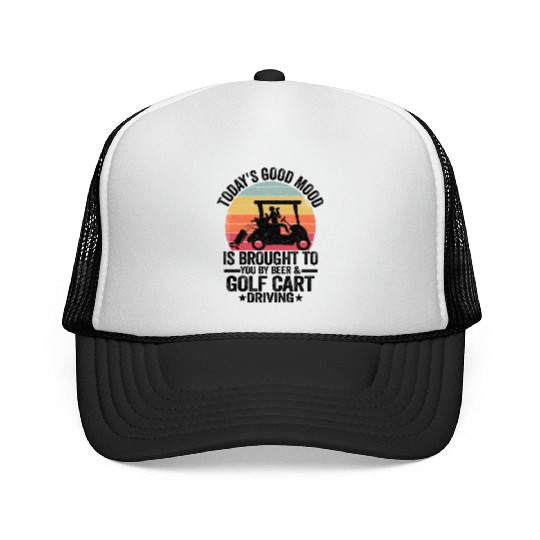 Beer Golf Cart Funny Golfer Vintage Golfing Quotes Trucker Caps
