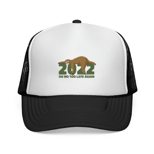 Sleeping Sloth Newyear Trucker Caps