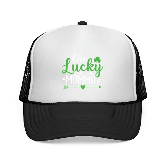 One Lucky Momma St Patric Day Trucker Caps
