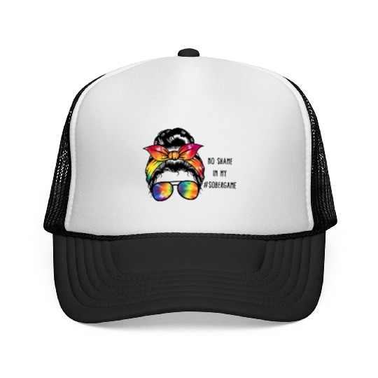 Sobriety Trucker Caps, No Shame In My Sober Game Women