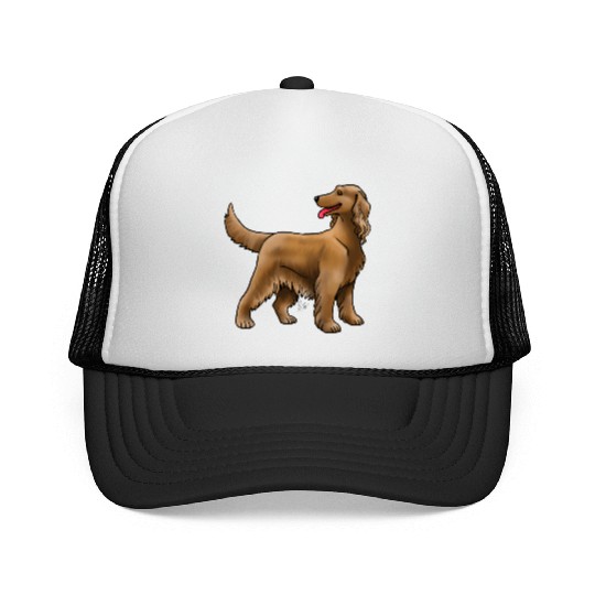 Dog Irish Setter Red Trucker Caps