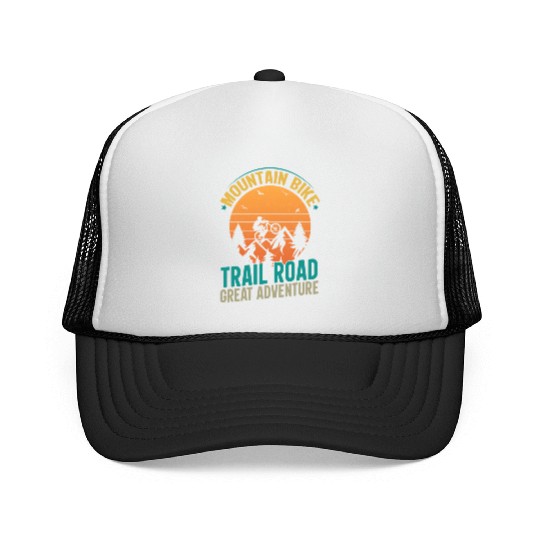Mountain Bike Trail Road Great Adventure Trucker Caps