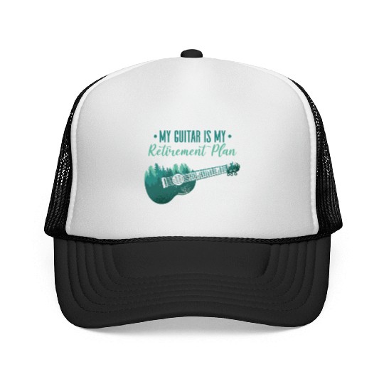My Guitar Retirement Plan Music Lover Guitarist Trucker Caps