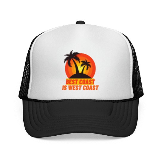 Best Coast Is West Coast Trucker Caps