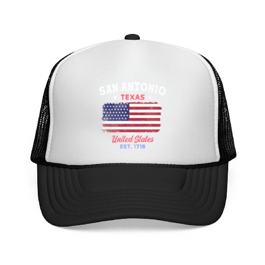 San Antonio Texas est 1718 Design for proud San Trucker Caps
