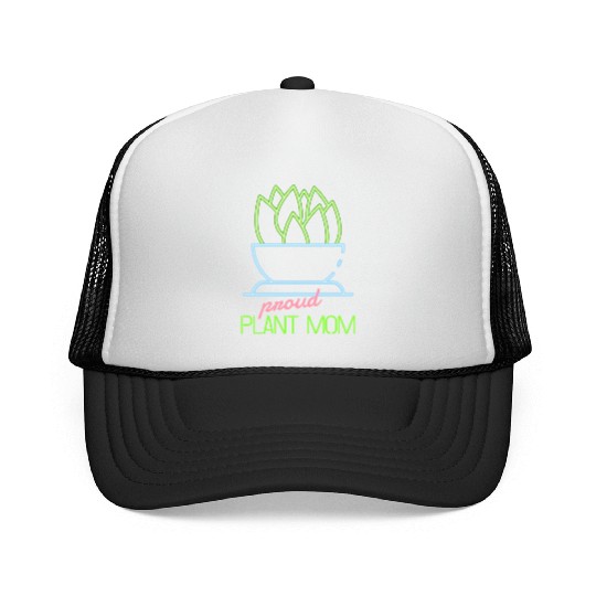 Proud Plant Mom Neon Style Trucker Caps