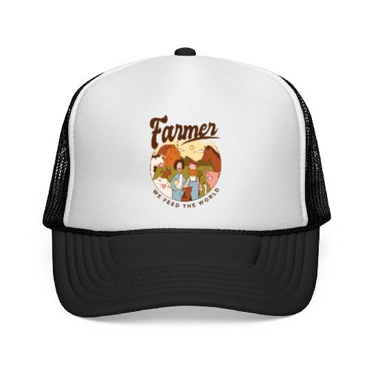 Farmer We Feed The World Trucker Caps
