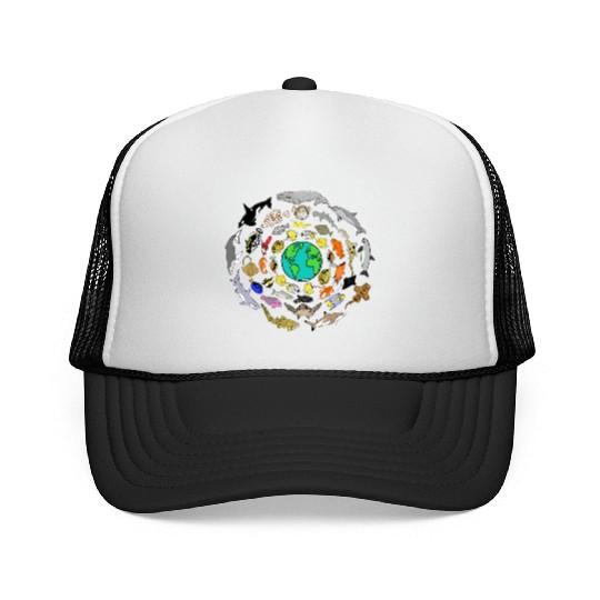 World Oceans Day Sea Life Trucker Caps