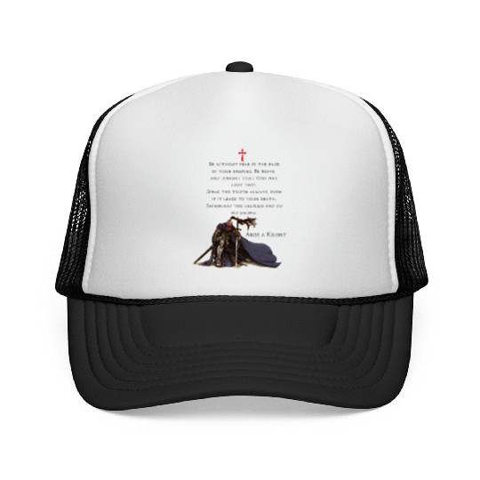 Knights Templar Christian Religious Warrior Oath Trucker Caps