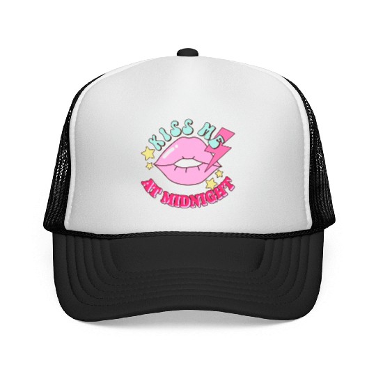 New Years Eve Party Kiss Me At Midnight I Love You Trucker Caps