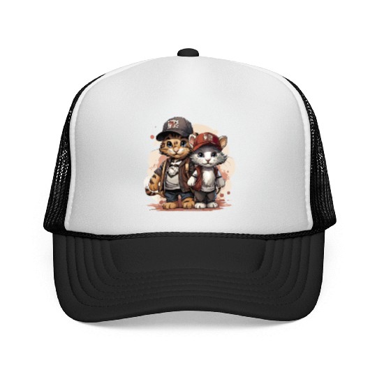 Cute Cats Going Back to School Trucker Caps