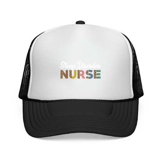 Sleep Disorder Nurse Leopard Pattern Trucker Caps