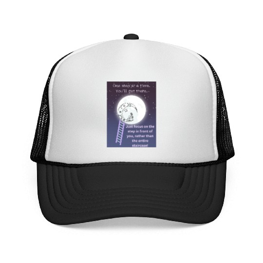 Full Moon Inspirational Quote Poster Trucker Caps